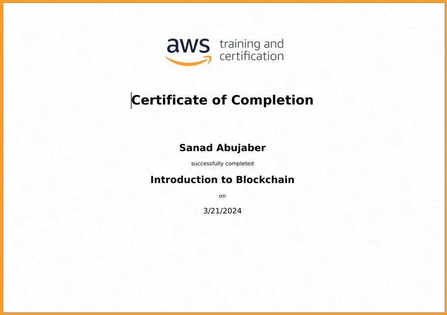 AWS BlockChain Certification
