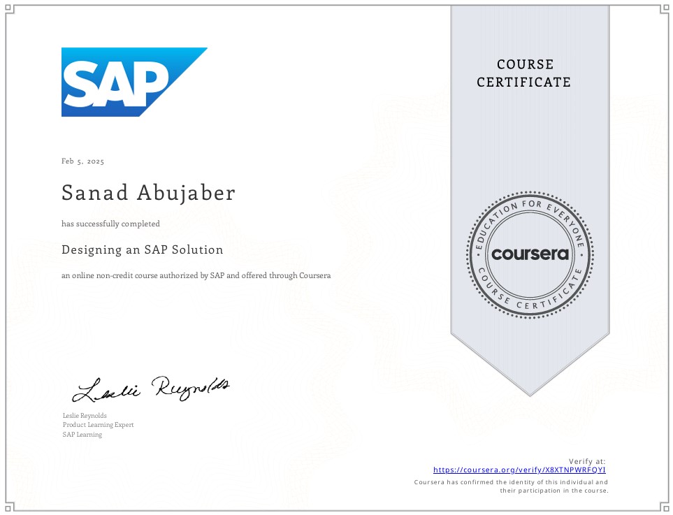 Designing an SAP Solution Certification