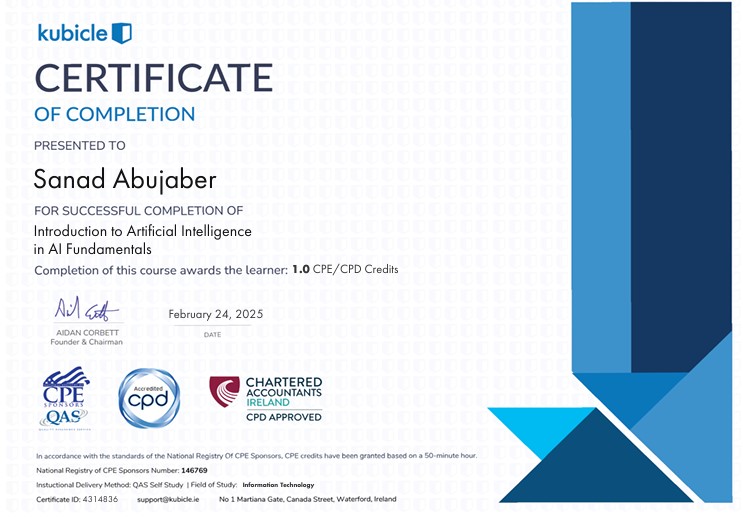 Introduction to Artificial Intelligence Certification